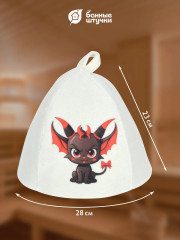 Шапка для бани и сауны детская «Чертёнок» - Фото 3