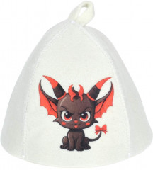 Шапка для бани и сауны детская «Чертёнок» - Фото 5