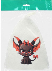 Шапка для бани и сауны детская «Чертёнок» - Фото 6