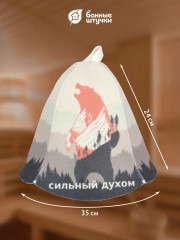 Шапка для бани и сауны «Сильный духом» - Фото 3