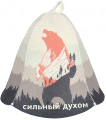 Шапка для бани и сауны «Сильный духом» - Фото 5