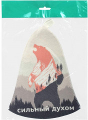 Шапка для бани и сауны «Сильный духом» - Фото 6