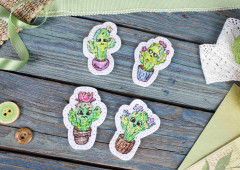 Набор для вышивания на фетре «Эмоциональные кактусы» - Фото 1
