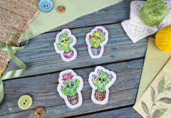 Набор для вышивания на фетре «Эмоциональные кактусы» - Фото 3