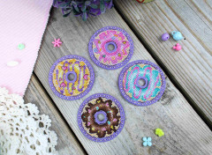 Набор для вышивания на фетре «Пончики» - Фото 3