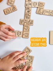 Домино детское деревянное «Зверята» - Фото 4