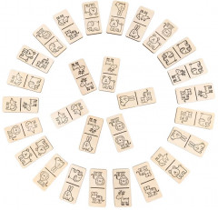 Домино детское деревянное «Зверята» - Фото 11