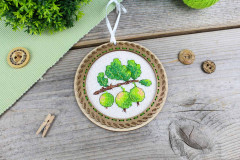 Набор для вышивания на деревянной основе «Дачные ягоды. Крыжовник» - Фото 3