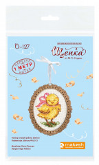 Набор для вышивания на деревянной основе «Цыпленок с бантом» - Фото 5