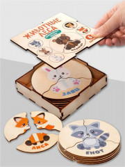 Пазл деревянный «Животные леса» - Фото 1