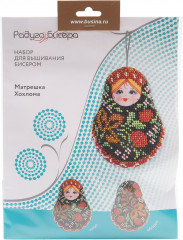 Набор для вышивания бисером «Матрешка хохлома» - Фото 2