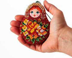 Набор для вышивания бисером «Матрешка Жостовская» - Фото 2