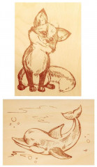 Доски для выжигания «Дельфин и лисенок» - Фото 3