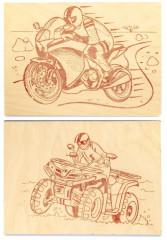 Доски для выжигания «Квадроцикл и Мотоцикл» - Фото 3