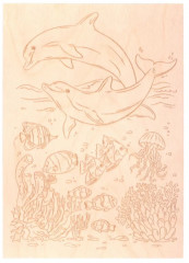 Доска для выжигания и росписи «Дельфины» - Фото 10