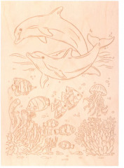 Доска для выжигания и росписи «Дельфины» - Фото 11