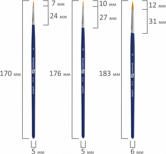 Набор кистей художественных