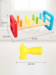 Игрушка развивающая «Забивалка. Радужные столбики» с молотком - Фото 9