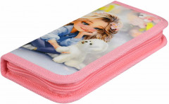 Пенал школьный «Блондинка с собачкой» - Фото 2