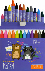 Набор мелков восковых «Мишка и енот» - Фото 1