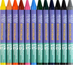 Набор мелков восковых «Мишка и енот» - Фото 2