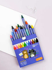 Набор мелков восковых «Мишка и енот» - Фото 7