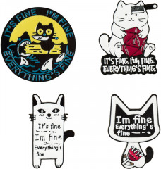 Набор металлических значков «Everythings fine» - Фото 1