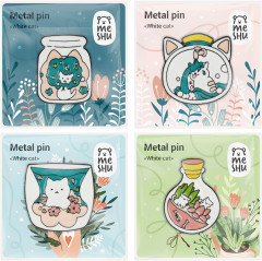 Набор металлических значков «White cats» - Фото 8