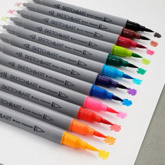 Набор маркеров двусторонних для скетчинга - Фото 20