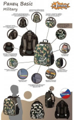 Ранец школьный «Military» - Фото 8