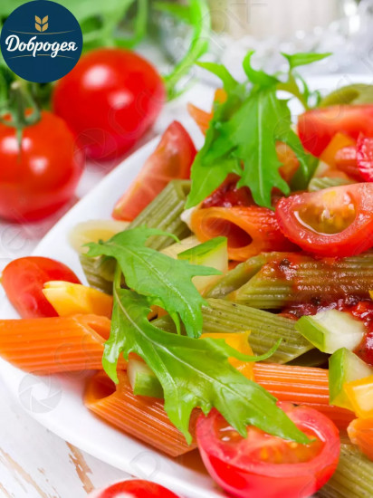 Макаронные изделия «Penne Rigate №5 Con Tomate Е Spinaci. Перья овощные»