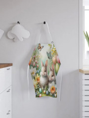 Фартук кухонный «Зайки в цветах» - Фото 2