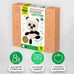 Набор для валяния из шерсти «Панда» - Фото 4