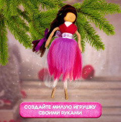 Набор для валяния из шерсти «Цветочная фея Пиона» - Фото 4