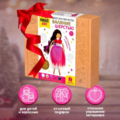 Набор для валяния из шерсти «Цветочная фея Пиона» - Фото 6