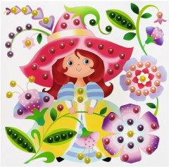 Аппликация бусинами «Цветочная фея» - Фото 10