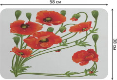 Коврик для сушки посуды «Букет маков» - Фото 2