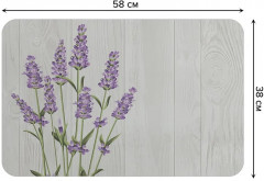 Коврик для сушки посуды «Лаванда у забора» - Фото 2