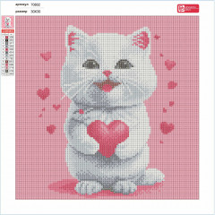 Мозаика алмазная «Котенок с сердечком» - Фото 2