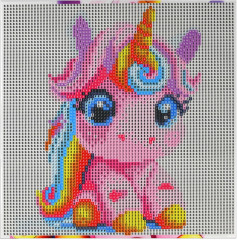 Мозаика алмазная с подрамником «Розовый единорог» - Фото 2