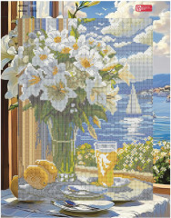 Мозаика алмазная с подрамником «Букет лилий» - Фото 3