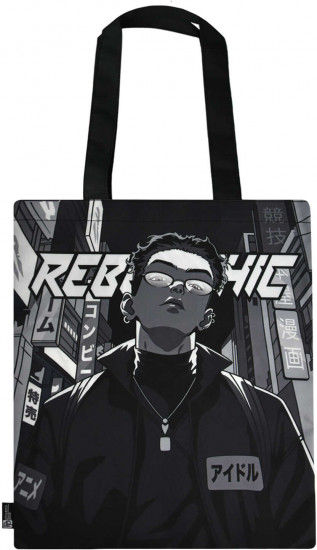 Сумка-шоппер «Девушка в косухе»