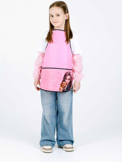 Фартук с нарукавниками для уроков труда и рисования «Брюнетка с собачкой»