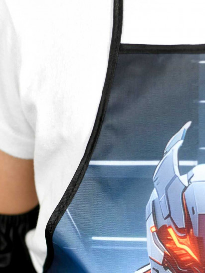 Фартук с нарукавниками для уроков труда и рисования «Огненный робот»