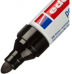 Маркер перманентный, цвет черный - Фото 3