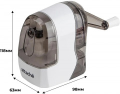 Точилка механическая 8 мм. автоматич.фиксация карандаша - Фото 4