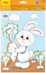 Аппликация помпонами «Зайчик» - Фото 1