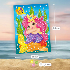 Аппликация бусинами «Русалочка» - Фото 3