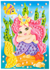 Аппликация бусинами «Русалочка» - Фото 9