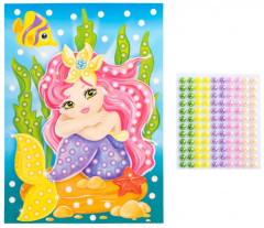 Аппликация бусинами «Русалочка» - Фото 12